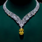 Fancy Yellow Oval Focal Diamond High Jewellery Necklace⁠