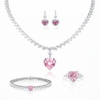 18K Solid Gold Rosaline Lab Grown Diamond High Jewelry Bridal Set