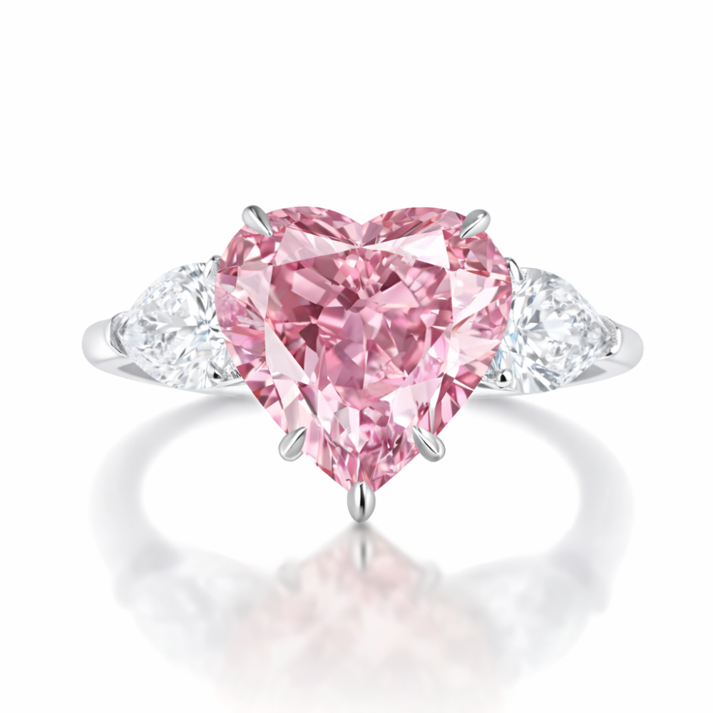 45 Carat Rosaline High Jewelry Bridal Lab-Grown Diamond Set 18K White Gold