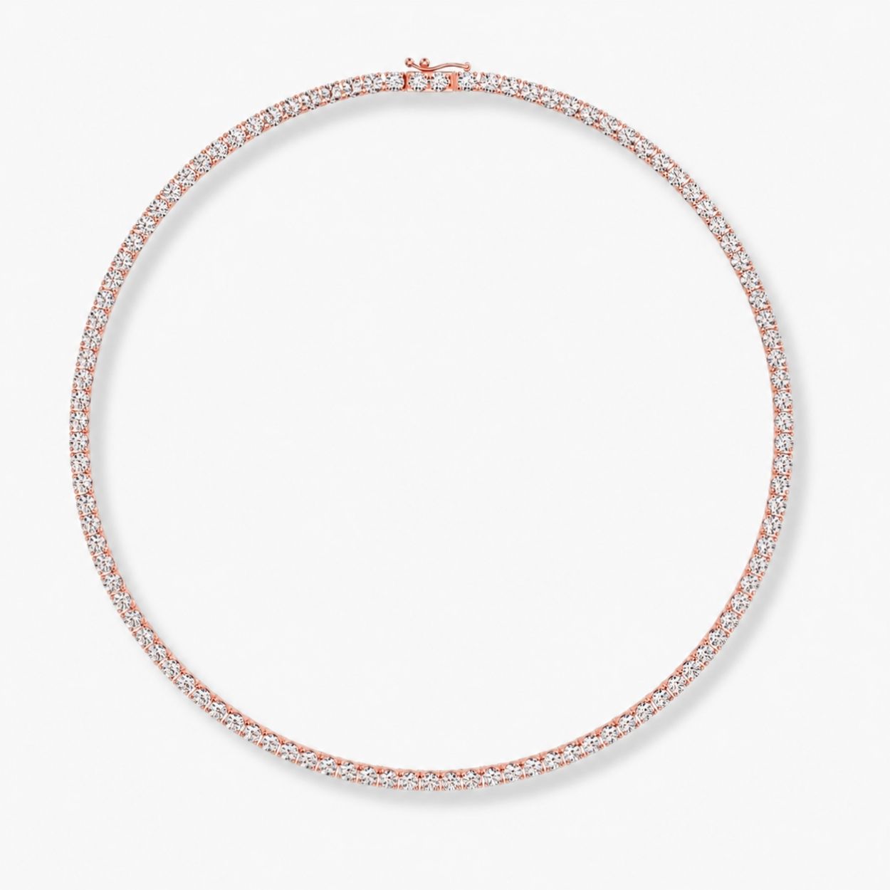 11 Carat Tennis Classic Lab Grown Diamond Necklace 18K Gold | 16.5 in ∼ 42.5 cm