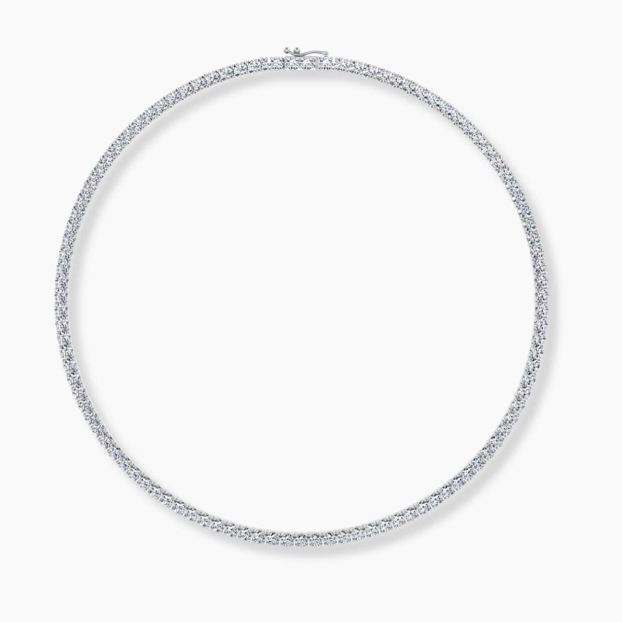25 Carat Tennis Classic Lab Grown Diamond Necklace 18K Gold | 16.5 in ∼ 42.5 cm