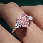 18K Solid Gold Rosaline Lab Grown Diamond High Jewelry Bridal Set