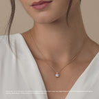Cushion Diamond Solitaire Pendant Necklace⁠
