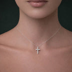 Classic Diamond Cross Pendant Necklace⁠
