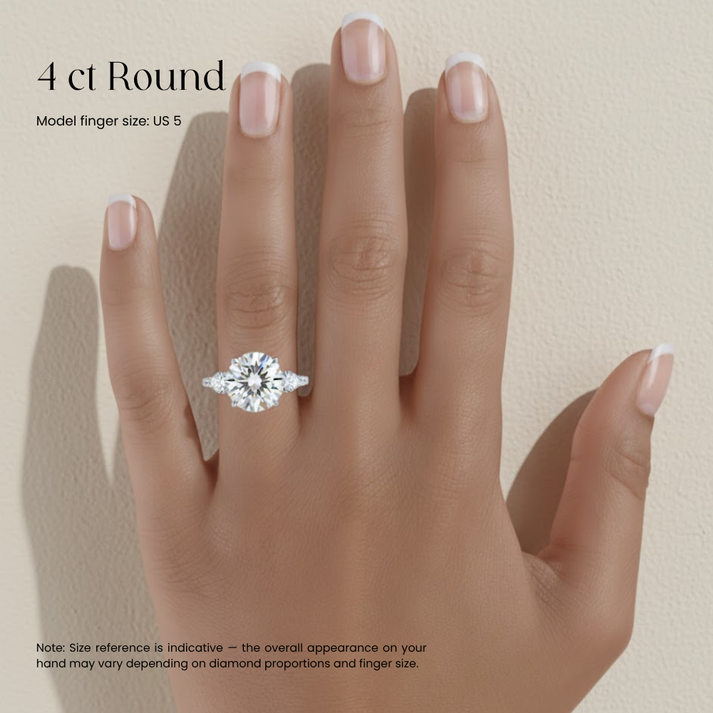 Pear Cut Three-Stone Engagement Ring in Solid Gold⁠