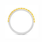 18K Solid Gold Fancy Yellow Half Eternity Lab Diamond Band