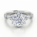 Mariette Unique Round Lab Diamond 18K Gold Ring
