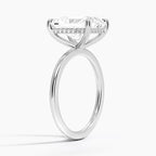 Pear Cut Diamond Solitaire Engagement Ring in Solid Gold⁠