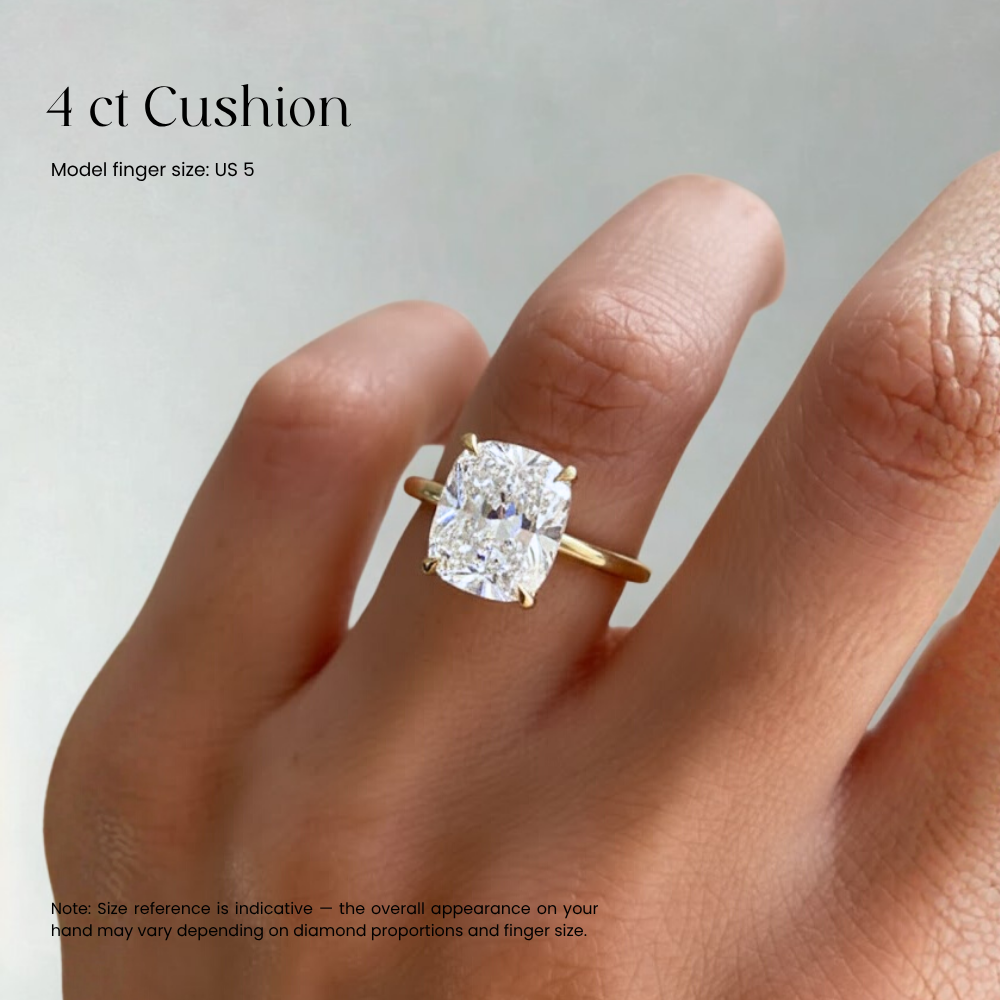 Pear Cut Diamond Solitaire Engagement Ring in Solid Gold⁠