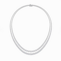 Tennis Double Layer Lab Diamond (39 ct.) Necklace (17 in.) 18K White Gold