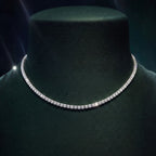 Classic Diamond Tennis Choker Necklace⁠