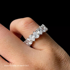 18K Solid Gold Pear North South Lab Diamond Eternity Band