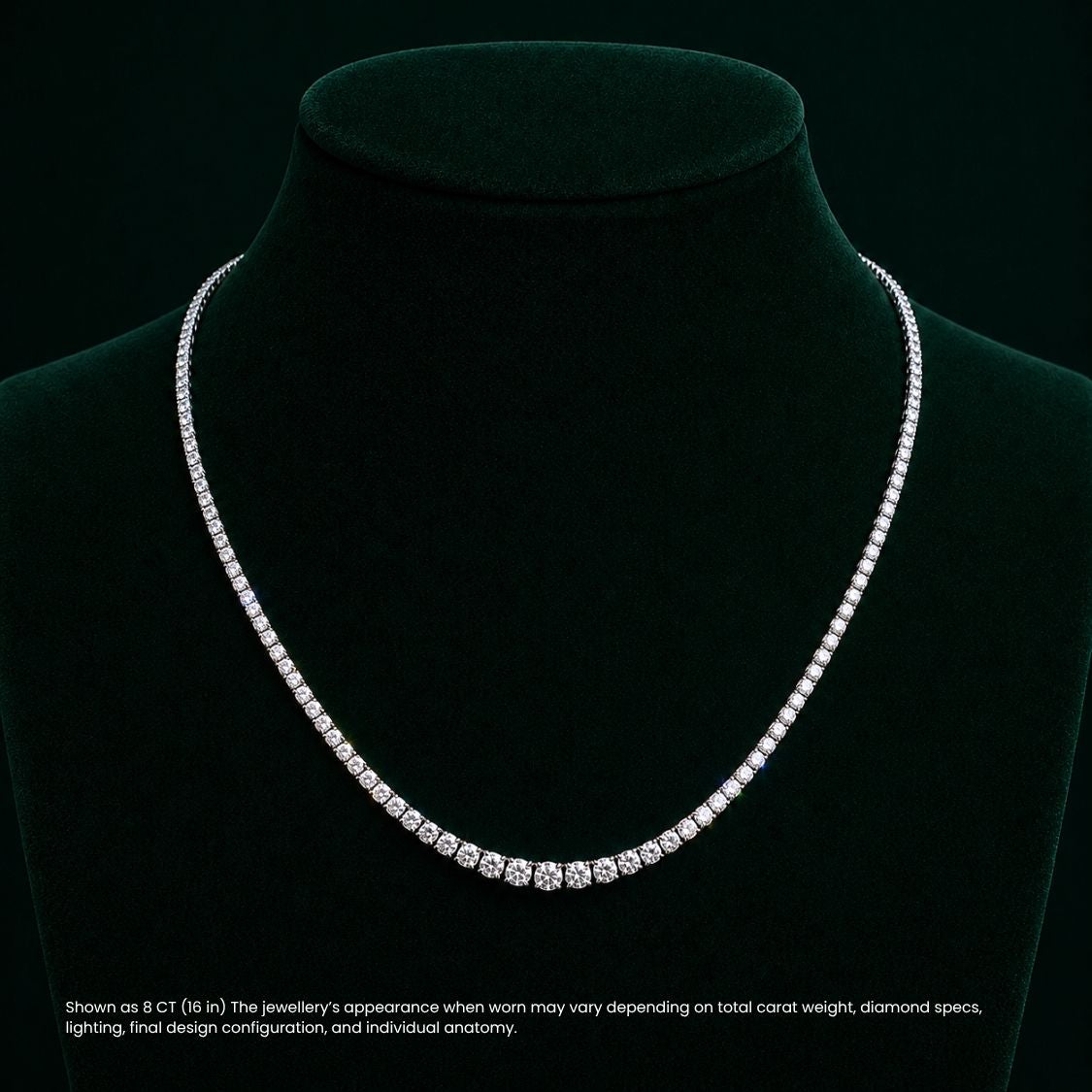 Classic Four-Prong Diamond Tennis Necklace⁠