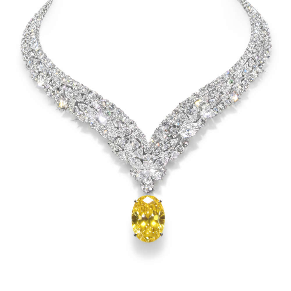 Dahya High Jewllery Lab Diamond (90 ct. total ) Necklace (17 in.) 18K White Gold