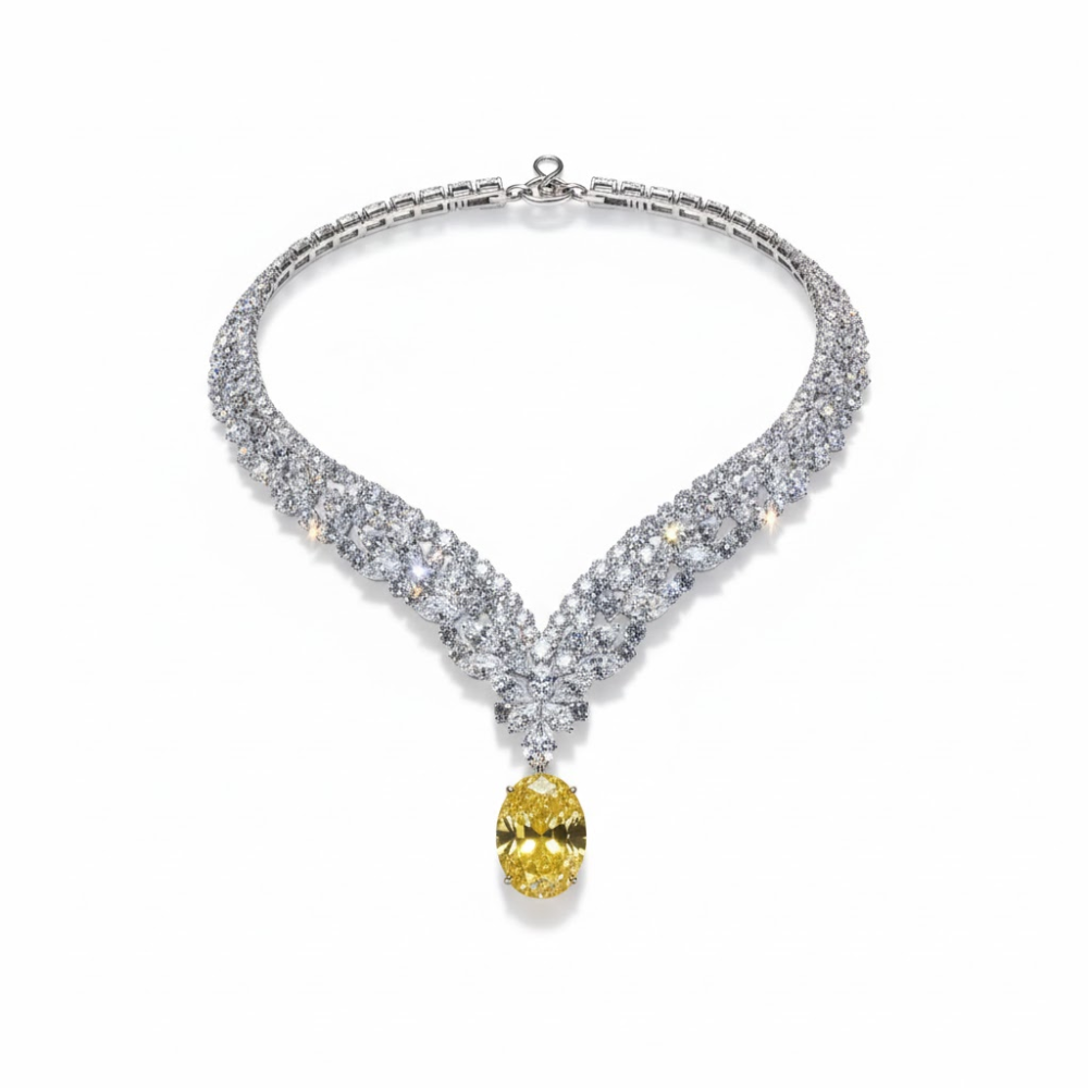 Dahya High Jewllery Lab Diamond (90 ct. total ) Necklace (17 in.) 18K White Gold