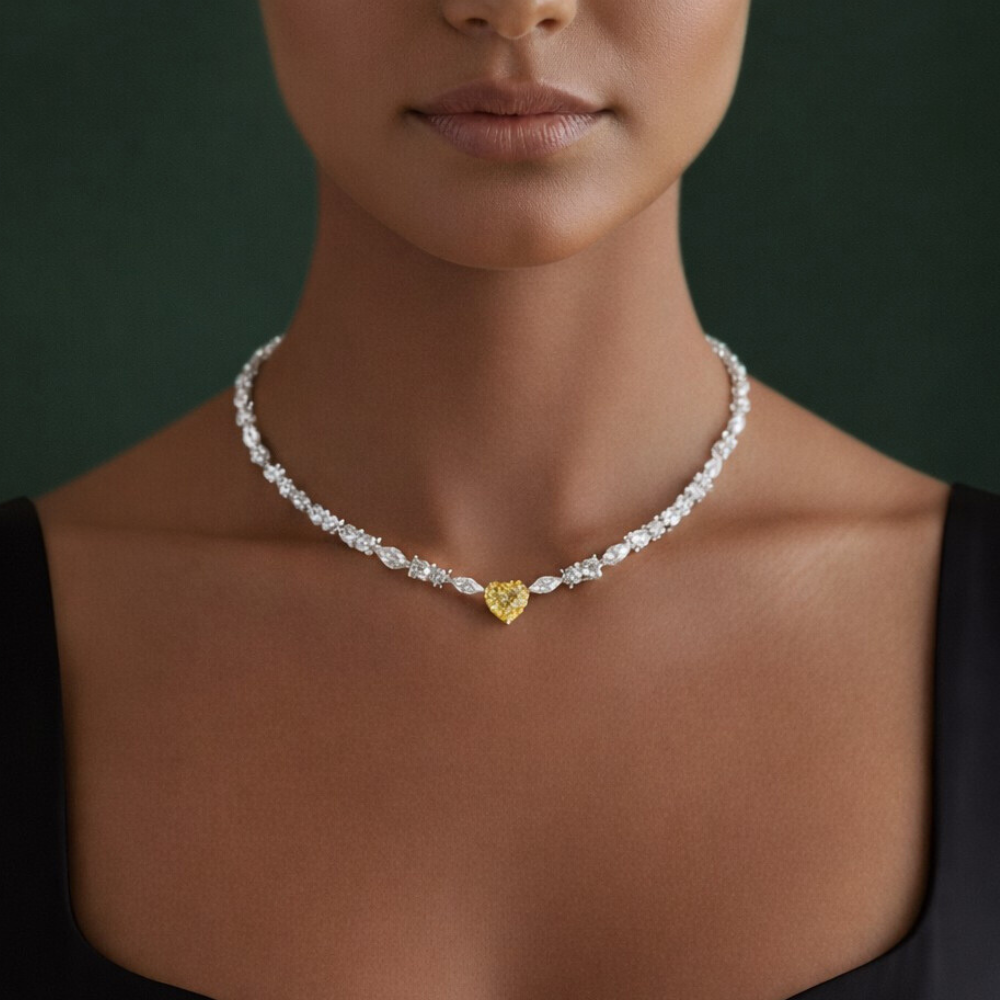 30 Carat Alma High Jewelry Bridal Lab-Grown Diamond Set 18K White Gold