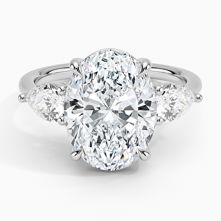 Oval White Gold