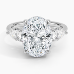 ecomposer-view with diamond shape-oval, ecomposer-metal type-white-gold-18k