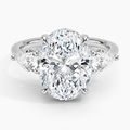ecomposer-view with diamond shape-oval, ecomposer-metal type-white-gold-18k