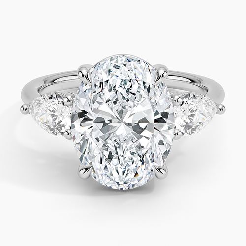 ecomposer-view with diamond shape-oval, ecomposer-metal type-white-gold-18k