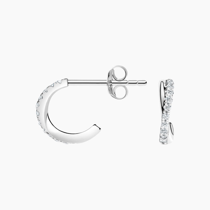 Amar Hoop Stud Lab Diamond Earrings (0.07 * 2 ) 18K Gold