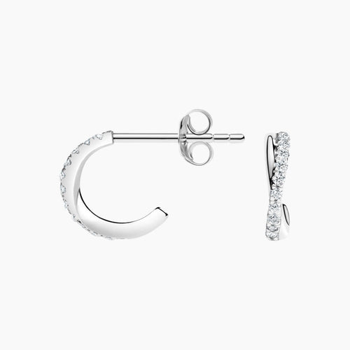 Amar Hoop Stud Lab Diamond Earrings (0.07 * 2 ) 18K Gold