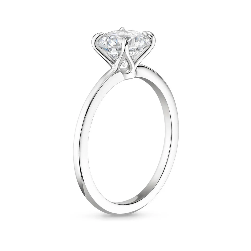 18K Solid Gold Cushion Eternity Bridal Ring Set