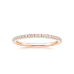 18K Solid Gold Emerald Solitaire & Eternity Diamond Ring Set