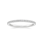 18K Solid Gold Emerald Solitaire & Eternity Diamond Ring Set