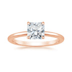 ⁠Radiant Cut Solitaire Ring & Pavé Eternity Band Set⁠