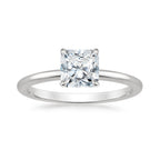 ⁠Radiant Cut Solitaire Ring & Pavé Eternity Band Set⁠