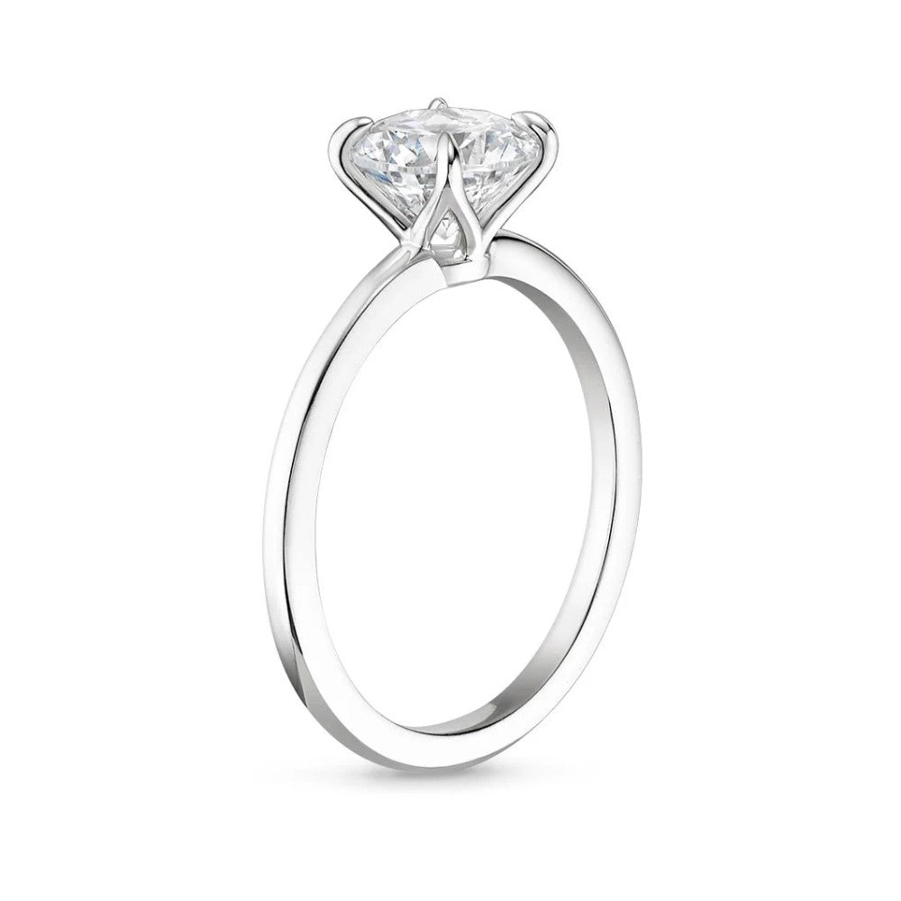 ⁠Radiant Cut Solitaire Ring & Pavé Eternity Band Set⁠
