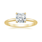 ⁠Radiant Cut Solitaire Ring & Pavé Eternity Band Set⁠