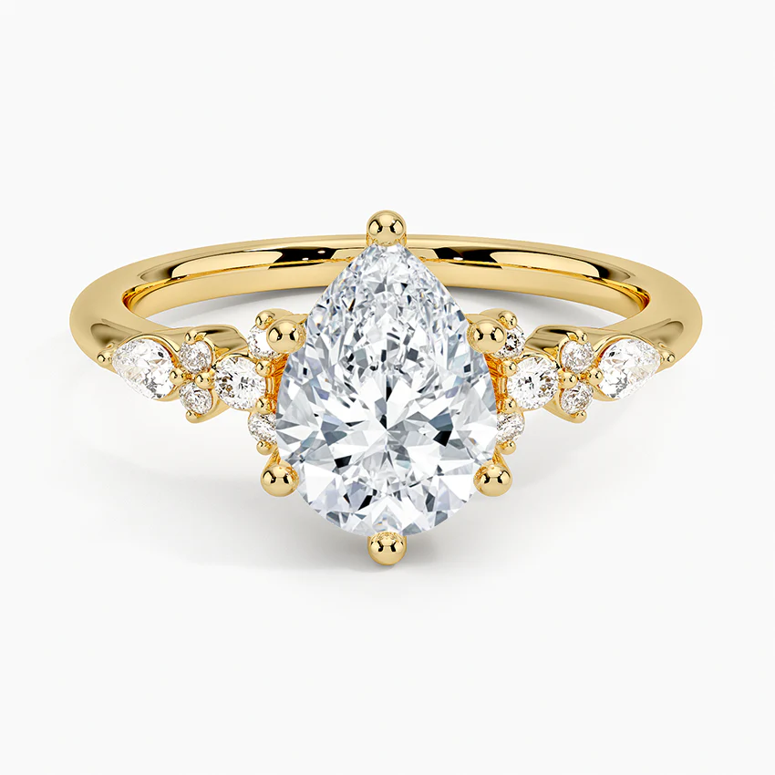 ecomposer-view with diamond shape-pear, ecomposer-size-1.5-ct, ecomposer-metal type-yellow-gold-18k