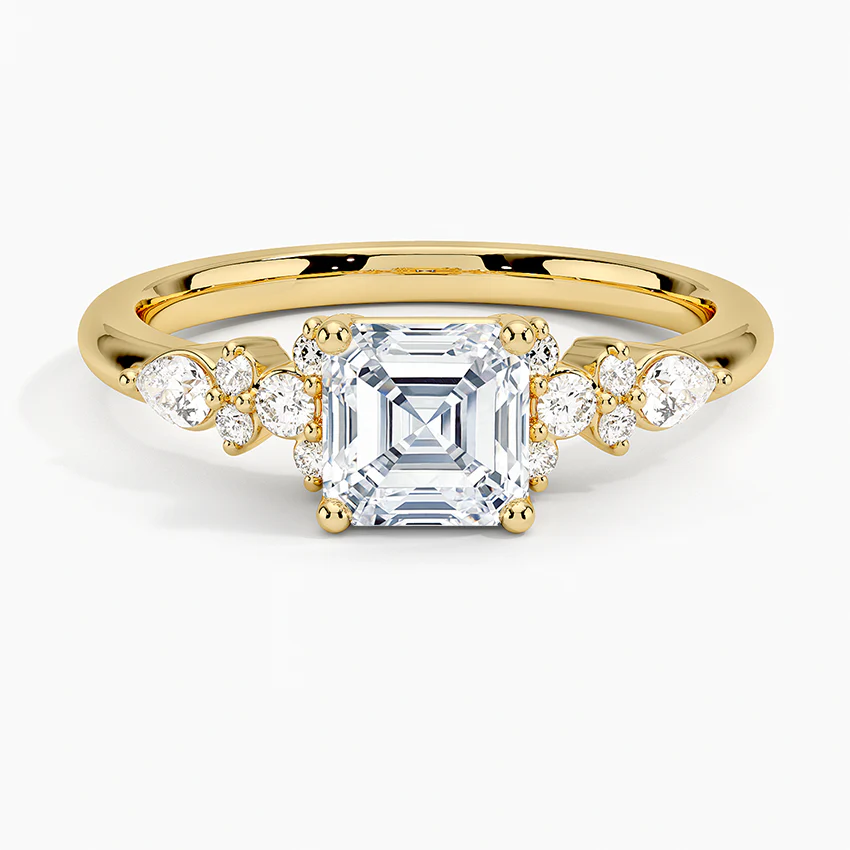 ecomposer-view with diamond shape-asscher, ecomposer-size-1-ct, ecomposer-metal type-yellow-gold-18k