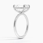 Emerald Cut Diamond Solitaire Engagement Ring in Solid Gold⁠