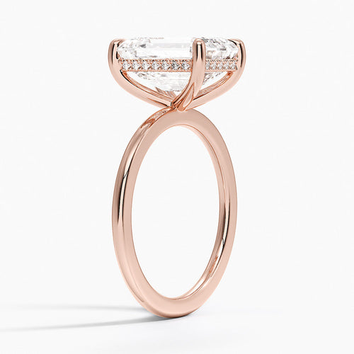 4 Carat Solitaire Lab Grown Diamond Engagement Ring in 18k Gold