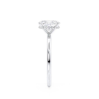 18K Solid White Gold Elongated Cushion Hidden Halo Lab Grown Diamond Ring