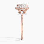 18K Solid Gold Fran Asscher Vintage Accent Lab Diamond Ring
