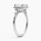 18K Solid Gold Fran Asscher Vintage Accent Lab Diamond Ring