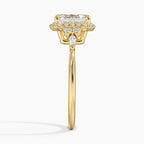 18K Solid Gold Fran Asscher Vintage Accent Lab Diamond Ring