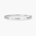 Astoria Round Flush Set Lab Diamond ( 1 ct. tw) Bangle Bracelet 18K Gold