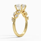 18K Solid Gold Gardenia Signature Lab Diamond Ring