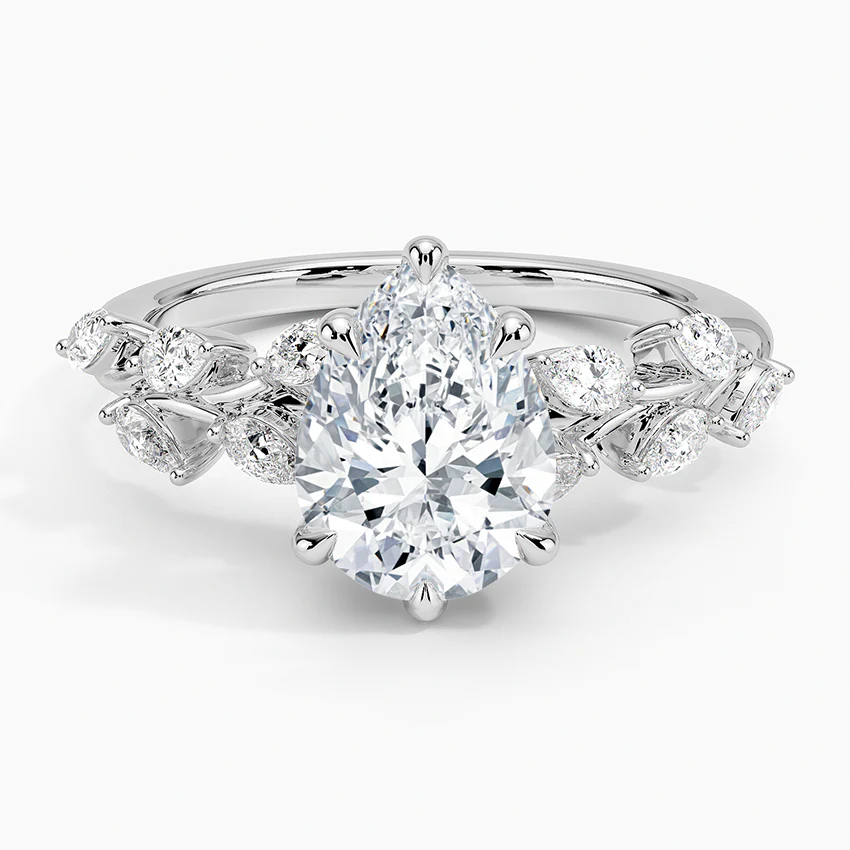 ecomposer-view with diamond shape-pear, ecomposer-size-1-ct, ecomposer-size-1.5-ct, ecomposer-size-2-ct, ecomposer-size-2.5-ct, ecomposer-size-3-ct, ecomposer-metal type-white-gold-18k