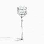 18K Solid Gold Iris Cushion Accent Lab Diamond Ring