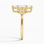 18K Solid Gold Iris Marquise Accent Lab Diamond Ring