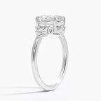 18K Solid Gold Iris Oval Accent Lab Diamond Ring