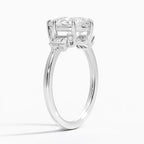 18K Solid Gold Iris Pear Accent Lab Diamond Ring