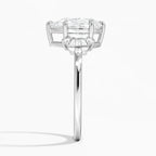 18K Solid Gold Iris Pear Accent Lab Diamond Ring