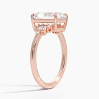 18K Solid Gold Iris Radiant Accent Lab Diamond Ring